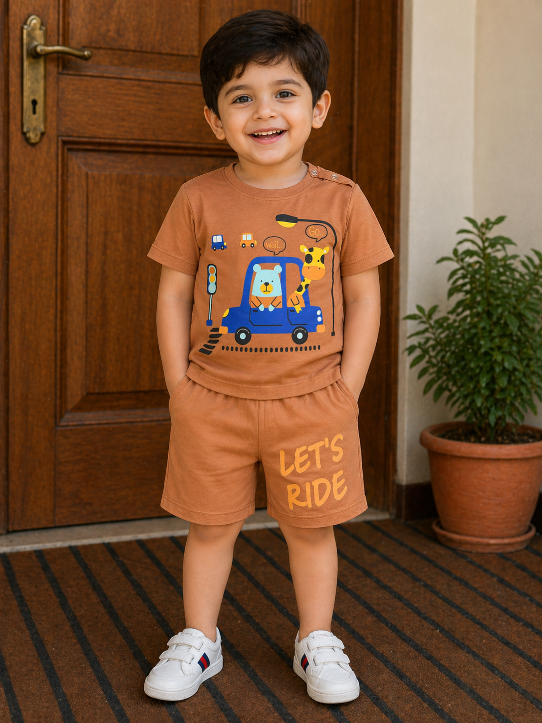 Baby Boys Printed T-Shirt & Shorts Set | Cute Summer Outfit | Ages 0 – 12 Months