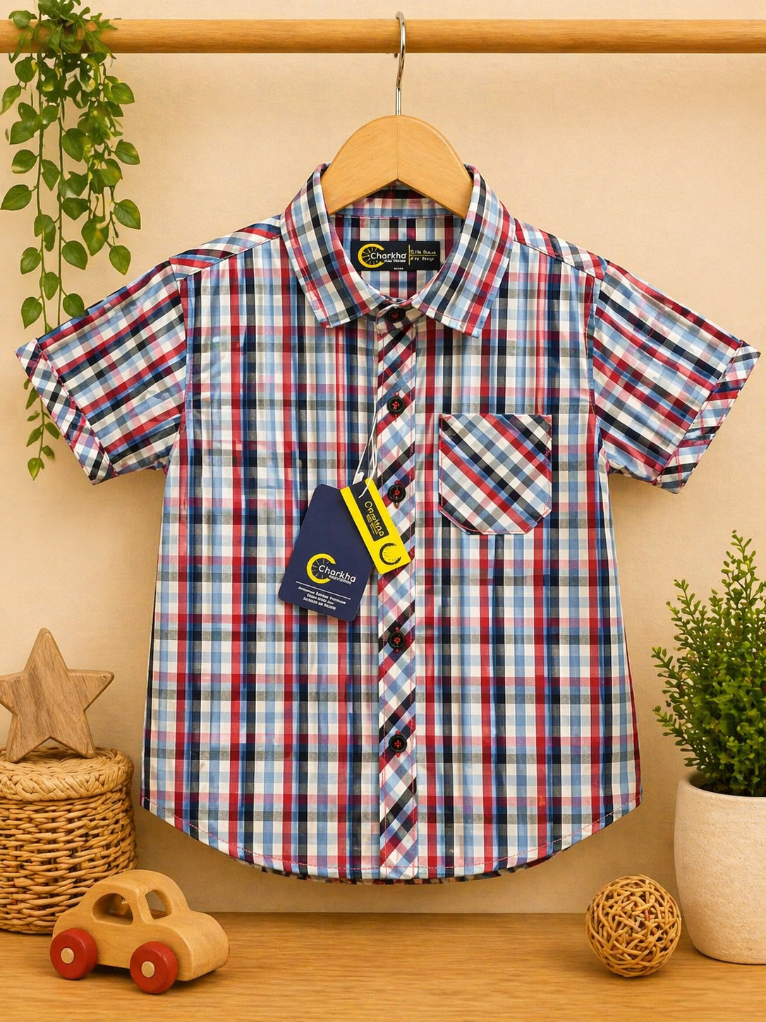 Boys Casual Cotton Shirt | Stylish Summer Short Sleeve Shirt | Soft & Comfortable Wear | Ages 1 – 12 Years
