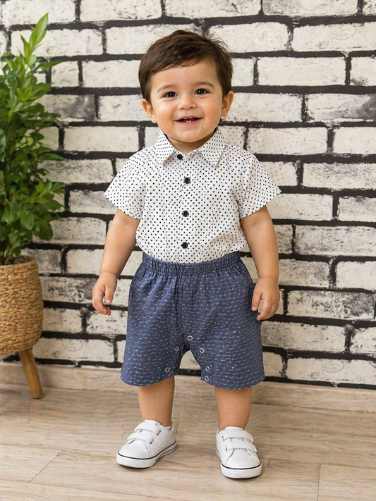 Baby Boy Roumper Set | Stylish Summer Outfit | Ages 3 – 18 Months