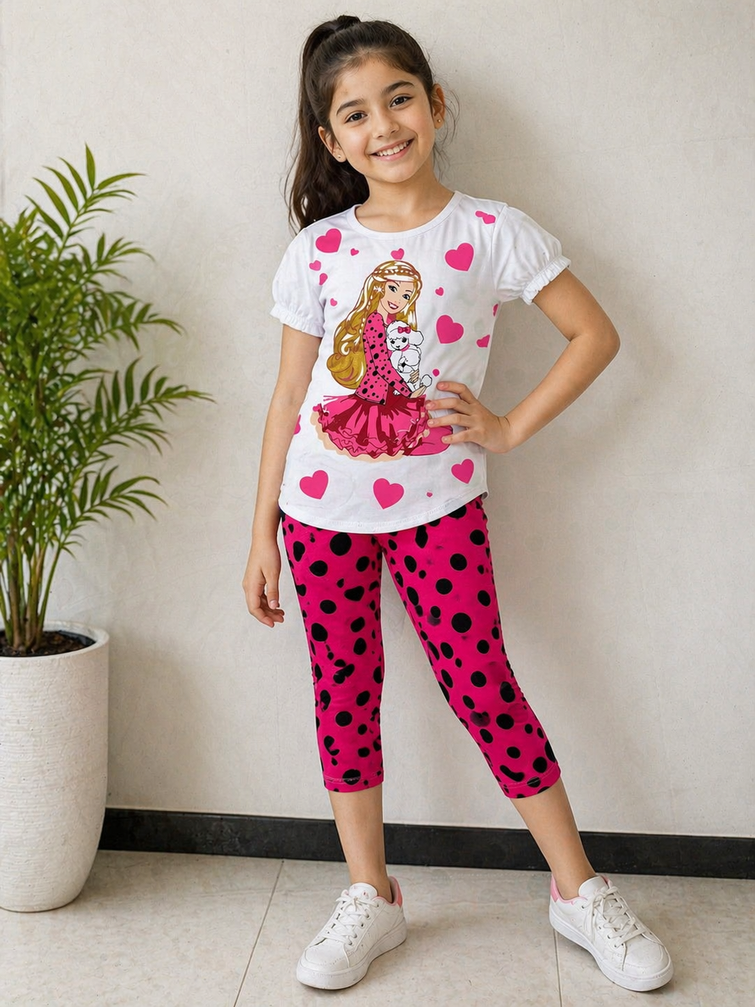Girls  Printed T-Shirt & Trousers Set | Summer Collection | Ages 1 – 10 Years