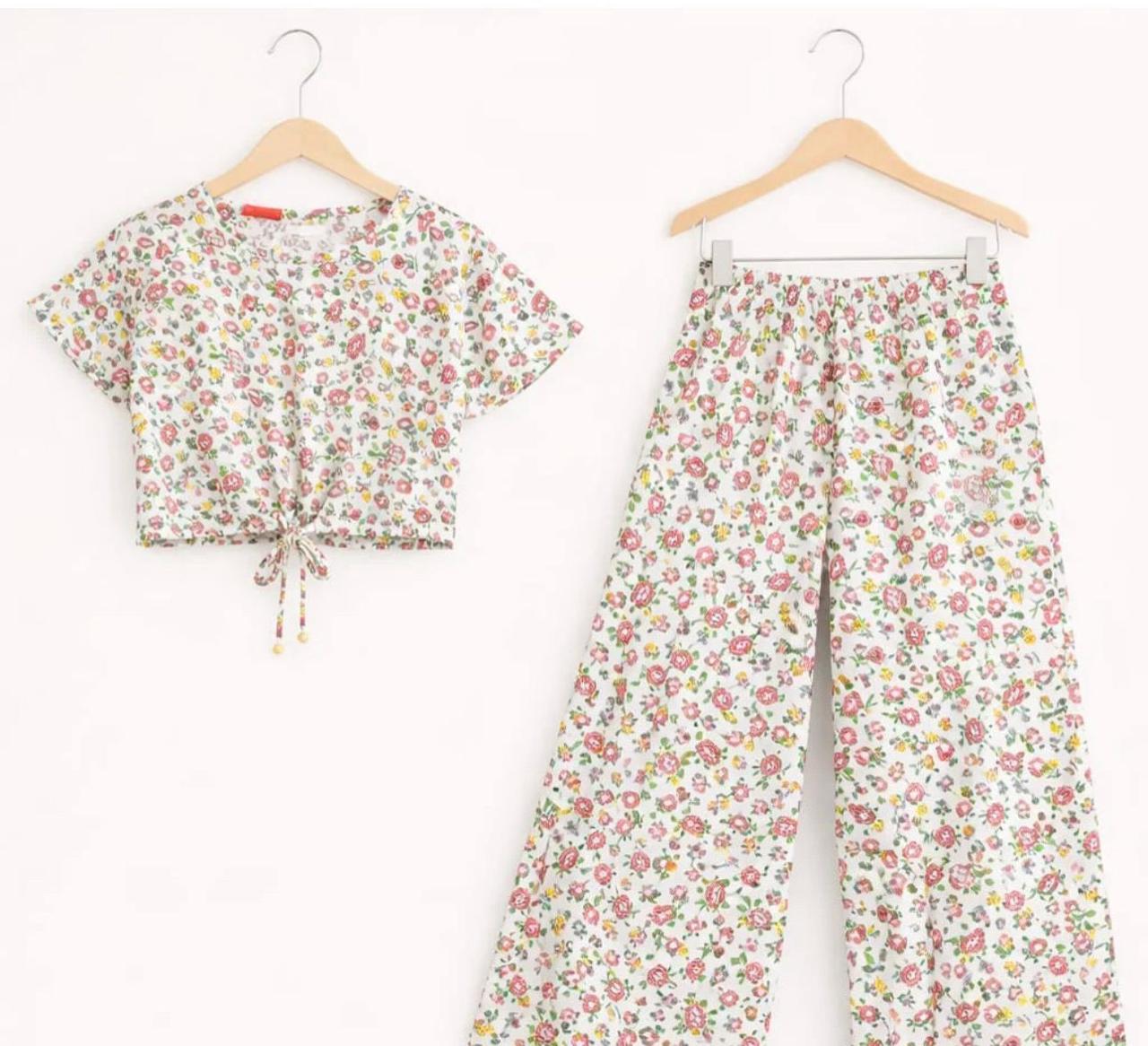 Girls Printed Cotton Dress | Summer Casual Suit | 1 –10 Years | Fresh Bloom Floral White