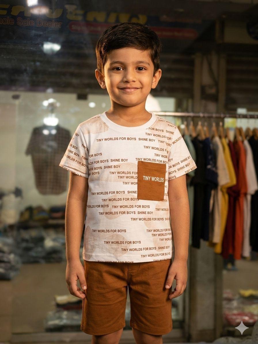 Boys Printed T-Shirt & Shorts Set | Ages 1–12 Years | 2-Piece Outfit