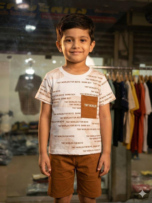 Boys Printed T-Shirt & Shorts Set | Ages 1–12 Years | 2-Piece Outfit