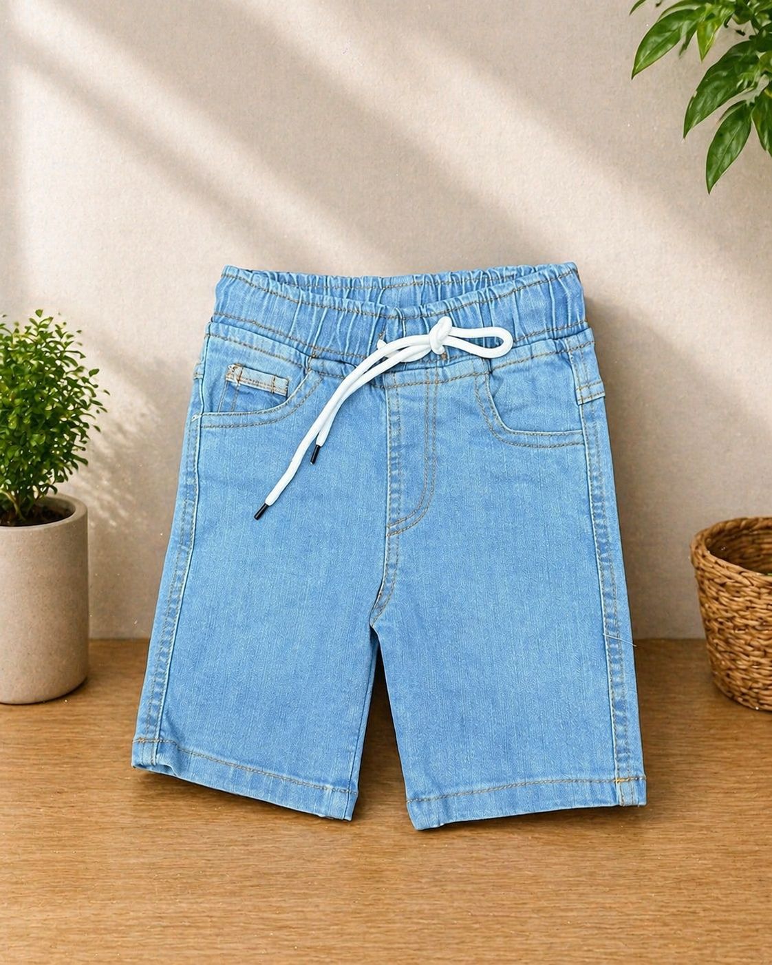 Boys Light Blue Denim Shorts  | Casual Summer Wear | Ages 1 – 12 Years